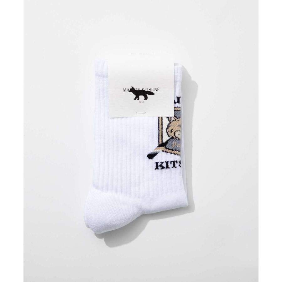 メゾンキツネ MAISON KITSUNE LM06405KT0010 靴下 FOX BLAZON MAISON KITSUNE メゾンキツネ LM06405KT0010 靴下 FOX BLAZON