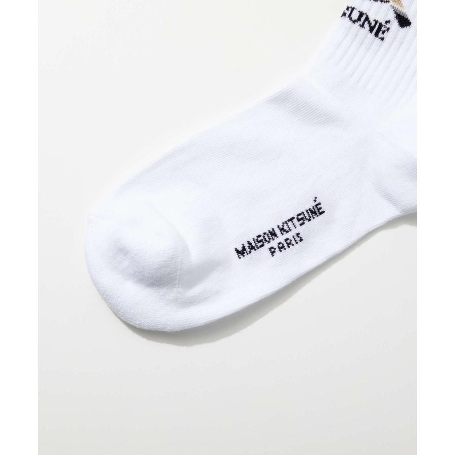 メゾンキツネ MAISON KITSUNE LM06405KT0010 靴下 FOX BLAZON MAISON KITSUNE メゾンキツネ LM06405KT0010 靴下 FOX BLAZON