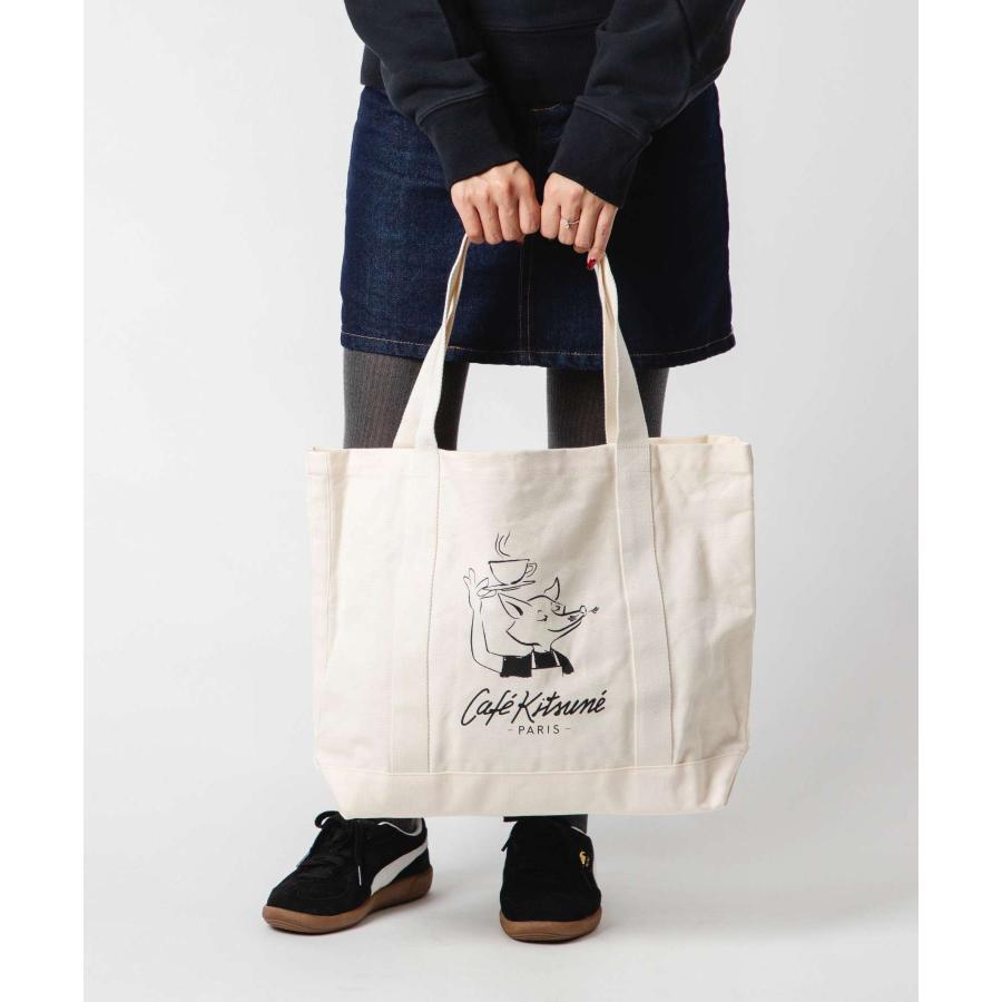 Foldable ripstop Cafe kitsune メゾンキツネ トートバッグ Caf Kitsun