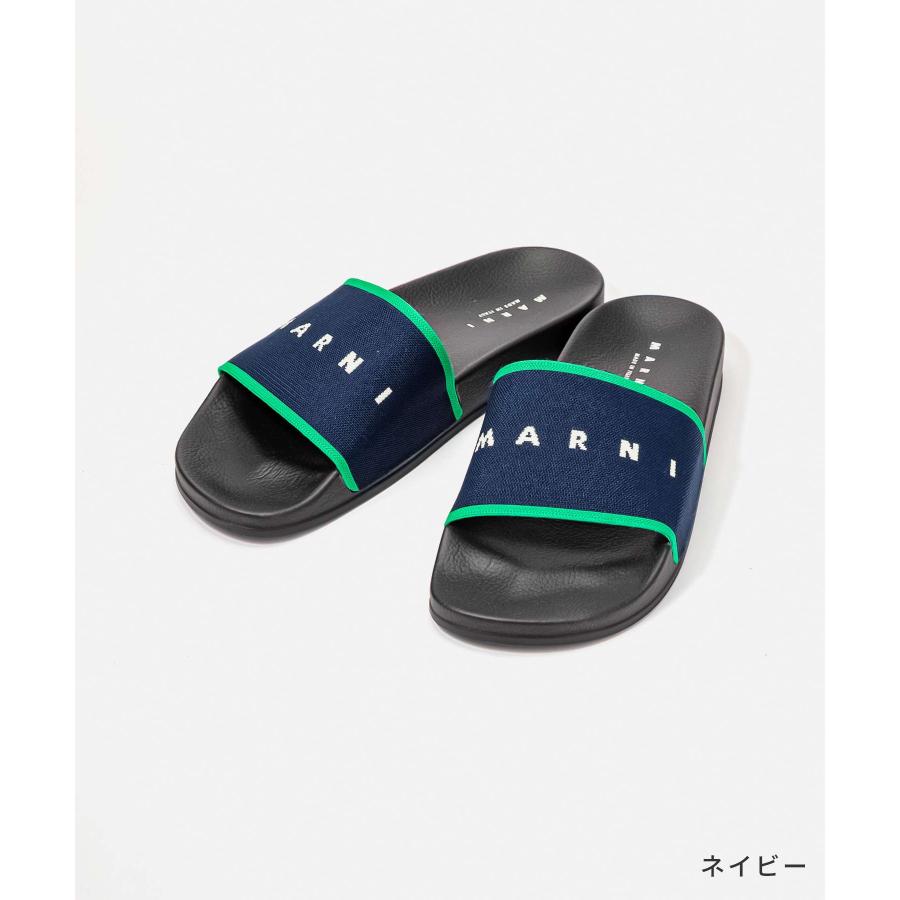 マルニ MARNI SAMR003202 P4547 サンダル メンズ シューズ ロゴジャカード スリッパサンダル ブランド イタリア ラバー ZO101 ZO104｜u-stream｜02