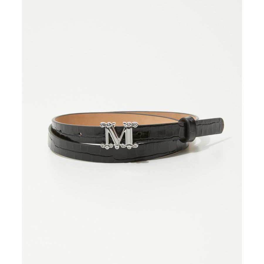 マックスマーラ Max Mara M GRAZIATA 15 CROC ベルト レディース 本革 ナローベルト クロコ レザー Mロゴ バックル XS S M L 爆買 | Max Mara | 05