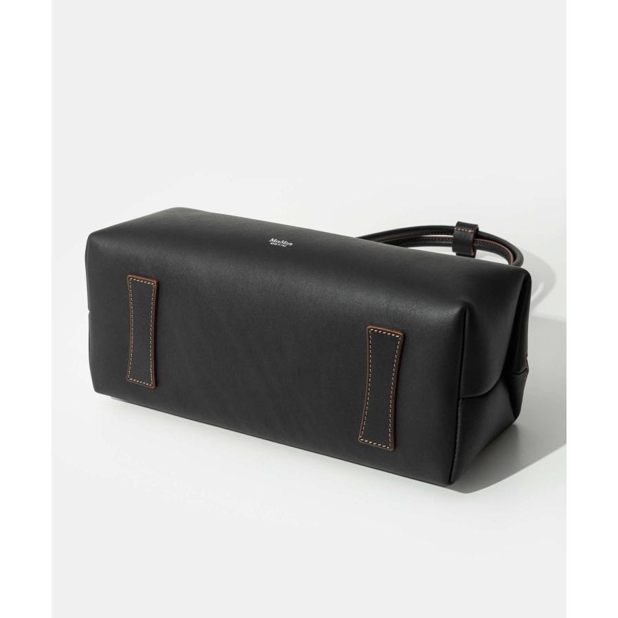 マックスマーラ Max Mara Natural leather bowler bag ホールドオールストリング ダブル ハンドル バッグ HOLDALLSTRING ハンドバッグ レディース バッ  爆買 | Max Mara | 06