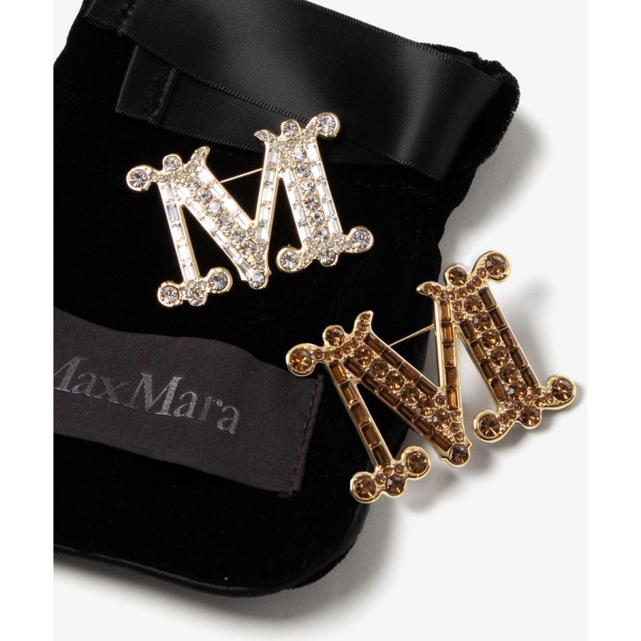 マックスマーラ Max Mara BATH2 バス 2 Crystal-adorned Monogram brooch クリスタル アドーンド モノグラム ブローチ 2424756092600 レディース アクセ 爆買 | Max Mara