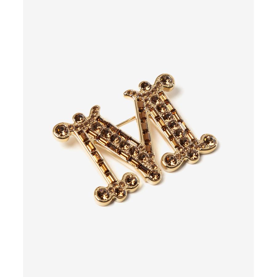 マックスマーラ Max Mara BATH2 バス 2 Crystal-adorned Monogram brooch クリスタル アドーンド モノグラム ブローチ 2424756092600 レディース アクセ 爆買 | Max Mara | 14