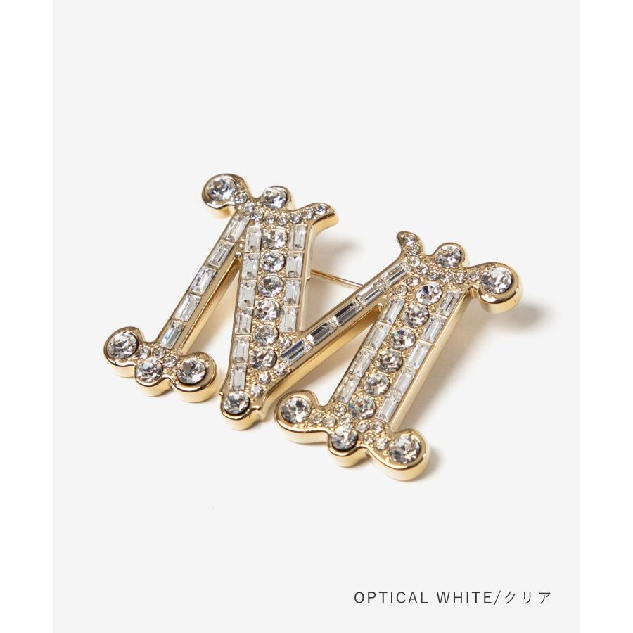マックスマーラ Max Mara BATH2 バス 2 Crystal-adorned Monogram brooch クリスタル アドーンド モノグラム ブローチ 2424756092600 レディース アクセ 爆買 | Max Mara | 03