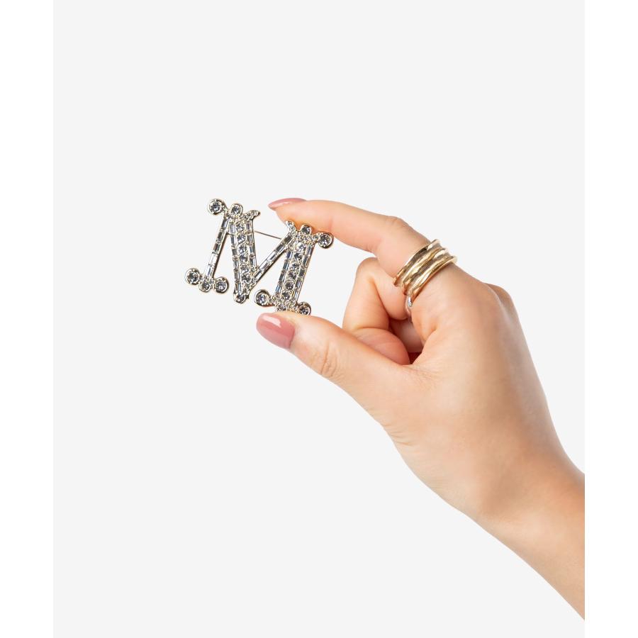 マックスマーラ Max Mara BATH2 バス 2 Crystal-adorned Monogram brooch クリスタル アドーンド モノグラム ブローチ 2424756092600 レディース アクセ 爆買 | Max Mara | 05