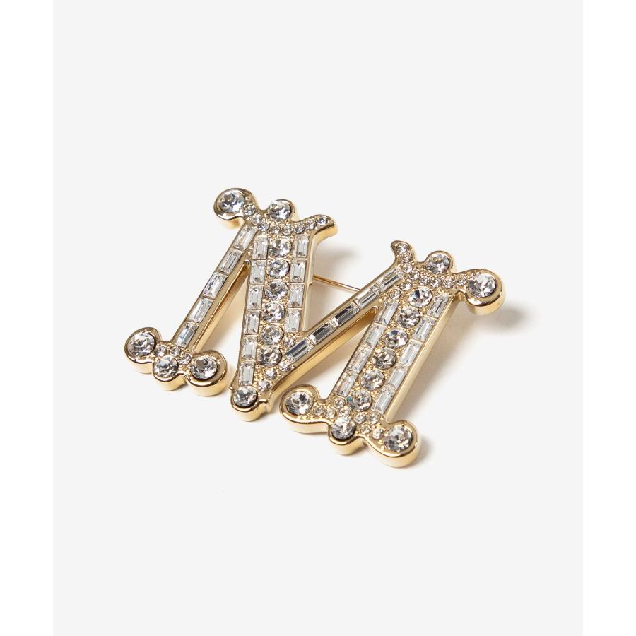 マックスマーラ Max Mara BATH2 バス 2 Crystal-adorned Monogram brooch クリスタル アドーンド モノグラム ブローチ 2424756092600 レディース アクセ 爆買 | Max Mara | 07