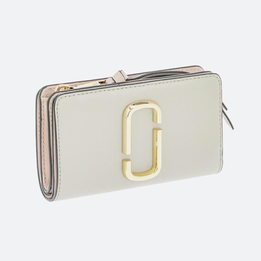 美品 MARC JACOBS折財布ホワイトマルチ マーク ジェイコブス MARC JACOBS マークジェイコブス 二つ折り財布