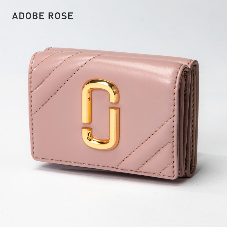 美品 マークジェイコブス 三つ折り財布 ザ ボールド ブラウン ミニ コンパクト MARC JACOBS 財布 THE LEATHER MINI COMPACT WALLET/ザ レザー