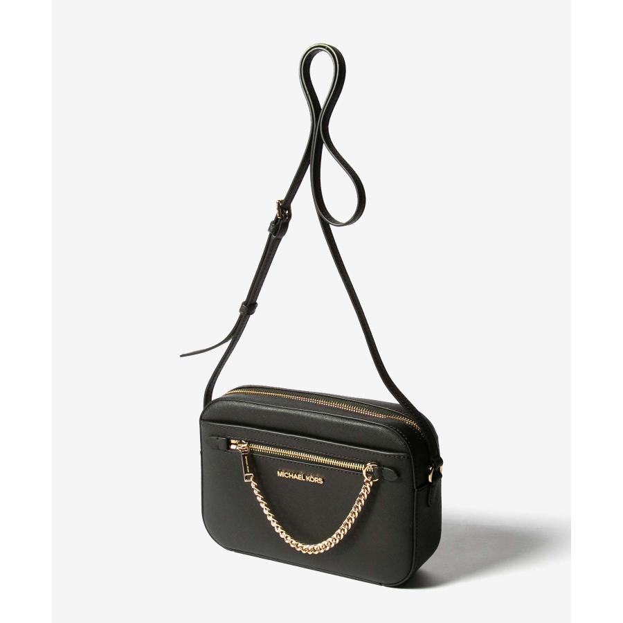 マイケルコース MICHAEL KORS Jet Set Large Saffiano Leather Crossbody Bag JET SET ITEM EW ジップ チェーン クロスボディ ラージ 35S1GTTC7L BK 爆買 | MICHAEL KORS | 01