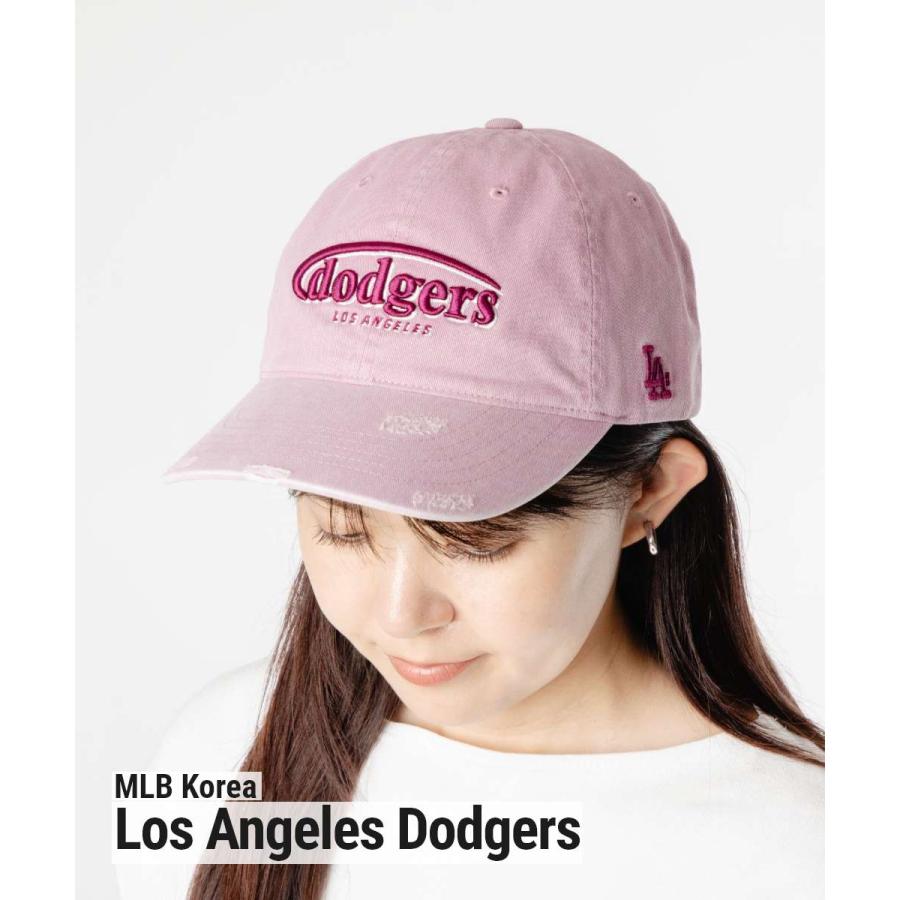エムエルビーコリア MLB Korea Vintage Demage Curve Logo Unstructured Ballcap ヴィンテージ ダメージ  3ACPV106N | MLB