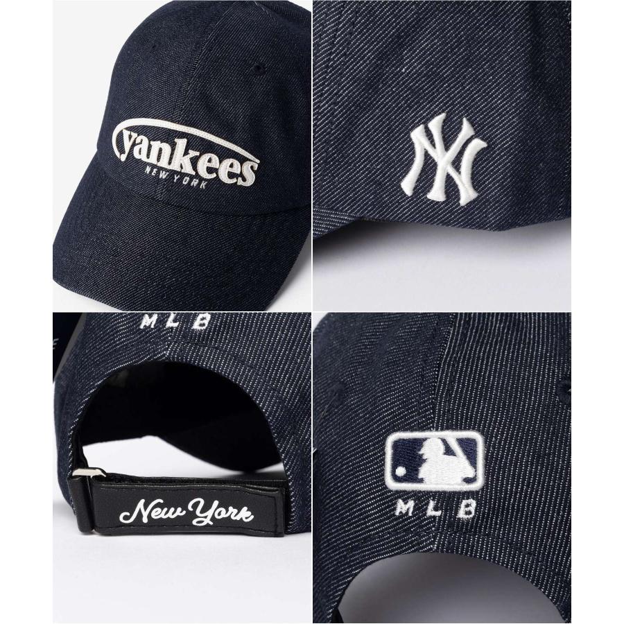 エムエルビーコリア MLB Korea Vintage Denim Curve Logo Unstructured Ballcap ヴィンテージデニム カーブロゴ アンストラクチャード 3ACPV196N | MLB | 12