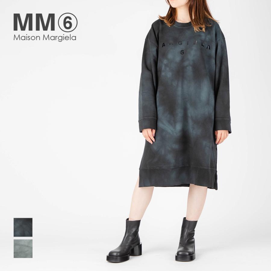 エムエム6 MM6 S62CT0199 S25409 ワンピース レディース トップス メゾンマルジェラ テリードレス スウェット トレーナ ロゴ コットン プレゼント ブラ 爆買
