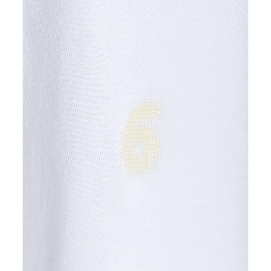 エムエム6 MM6 S52GC0265 S24312 Tシャツ レディース トップス メゾンマルジェラ 半袖 カットソー ロゴT クルーネック GLOW IN THE DARK ホワイト ブラック｜u-stream｜08