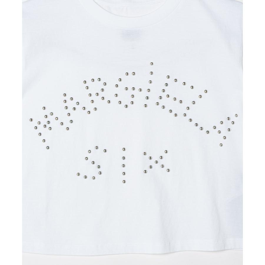 MM6 メゾンマルジェラ ロゴT 白　クロップド丈 12Y レディース着用可 MM6 メゾンマルジェラ ロゴT 白 クロップド丈 12Y レディース