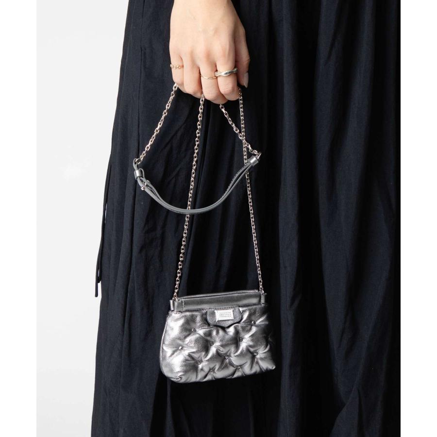 メゾン マルジェラ Maison Margiela グラムスラムショルダー S61WG0032 ライトブルー シルバー金具 レザー レディース ショルダーバッグ Maison Margiela（メゾンマルジェラ） メゾン マルジェラ グラムスラム