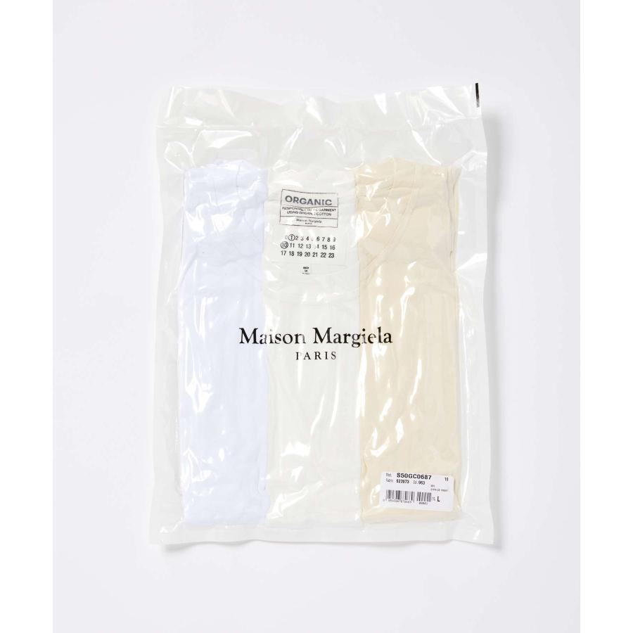メゾン マルジェラ MAISON MARGIELA S50GC0687 S23973 Tシャツ メンズ トップス 3枚セット 半袖 カットソー パックT クルーネック 爆買の画像