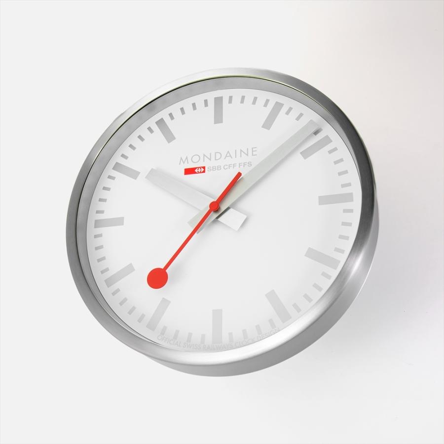 【稼動品】モンディーン　壁掛け時計　シルバー　直径25cm Amazon.co.jp: Mondaine 壁掛け時計、アルミニウム、シルバー