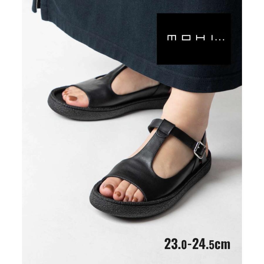 【正規品】 モヒ MOHI T Strap Leather Sandal Tストラップ レザーサンダル GU2-8029-1-SE サンダル オープントゥ フラットシューズ レディース シューズ 爆買 | MOHI