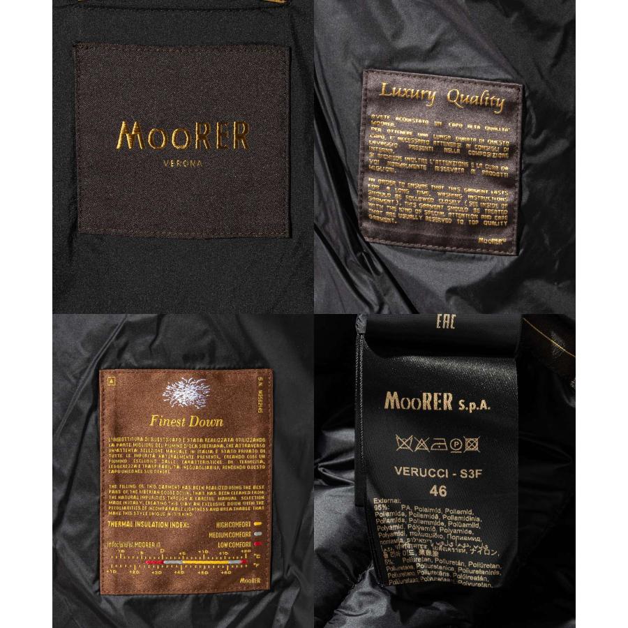 ムーレー MOORER VERUCCI-S3F ヴェルッチ MOUBO100259 TEPA337 ライトダウン ボンバージャケット パーカー ブルゾン ダウン メンズ アウター 爆買の画像