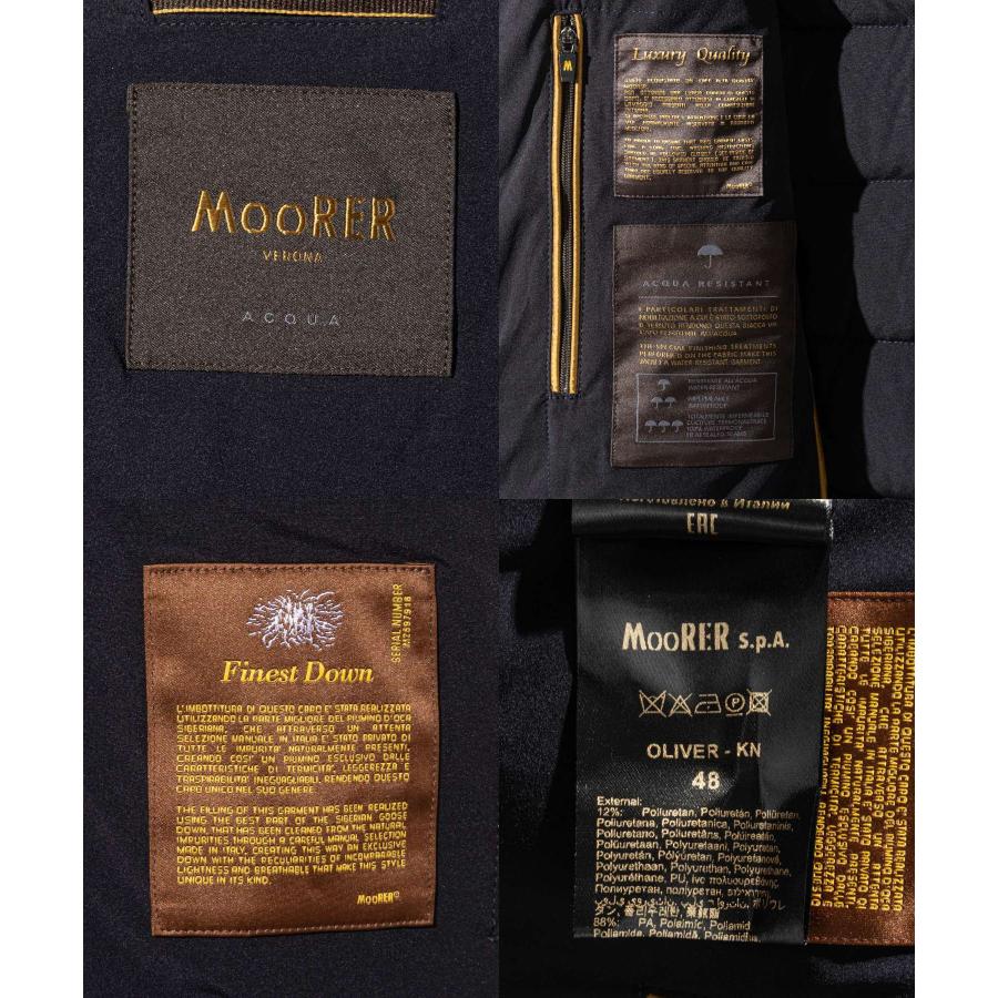 ムーレー MOORER ACQUA アクア OLIVER-KN オリバー MOUGL200004 TEPA009 ダウンベスト 撥水 メンズ アウター 爆買の画像
