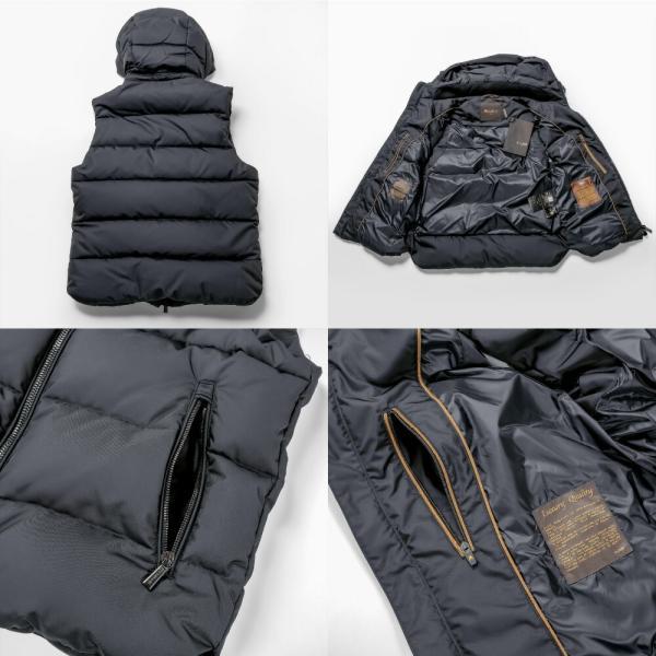 ムーレー ／MOORER ／ダウンベスト／FIRE - WK ／ネイビー／48 MOORER (ムーレー) FIRE-WK (フェイヤー) Nylon Down Vest