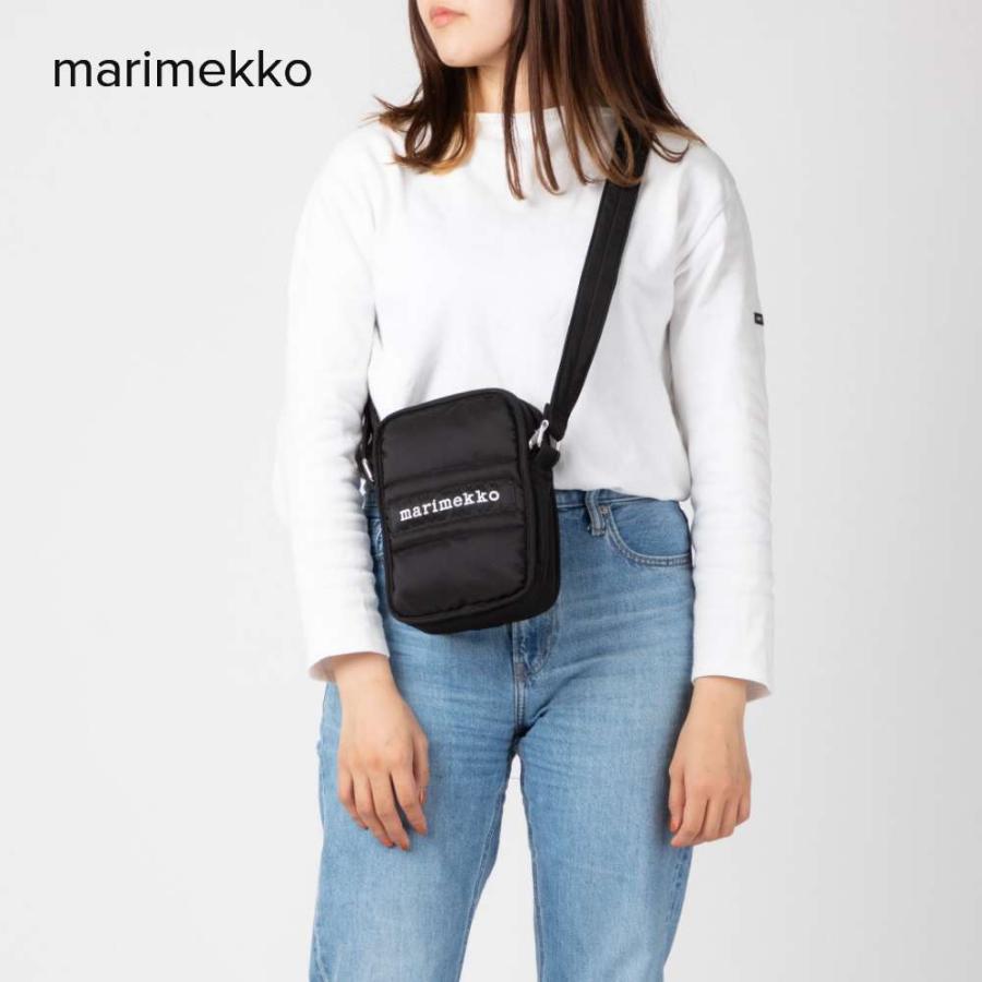 【美品】  marimekko / マリメッコ | LEIMEA ショルダーバッグ | ブラック | レディース marimekko（マリメッコ） レイメア marimekko LEIMEA バッグ