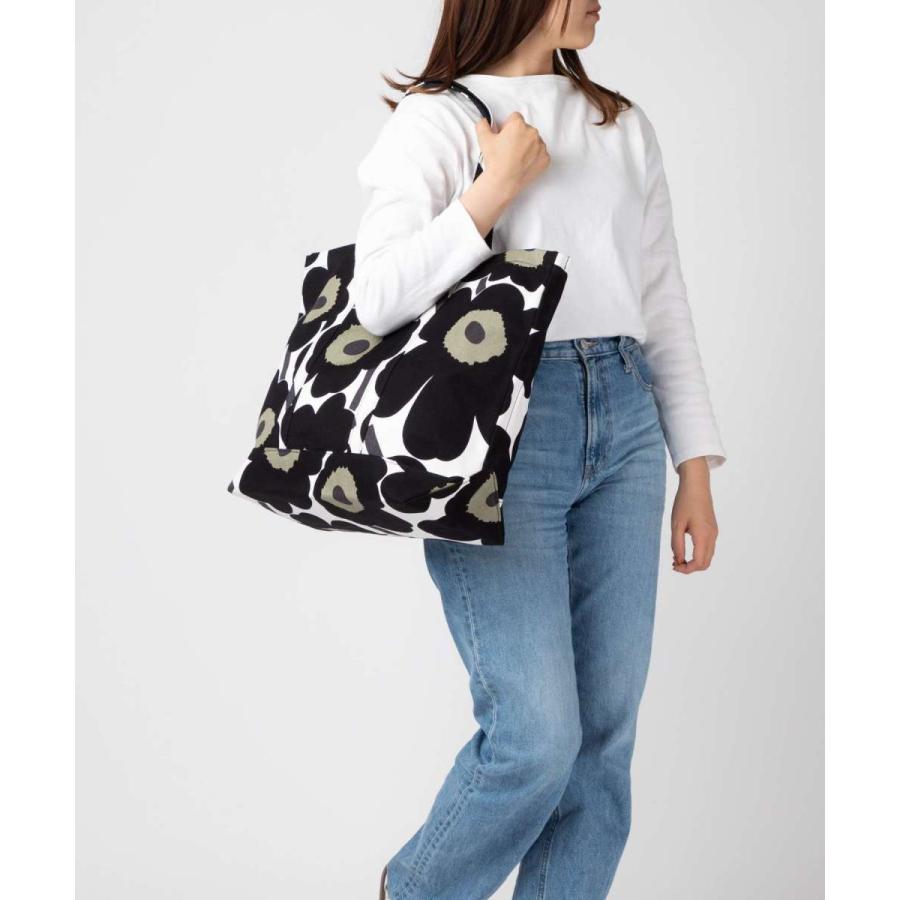 美品 marimekko Peruskassi Pieni Unikko トート Marimekko Peruskassi Unikko Beige / Red Tote Bag - Marimekko