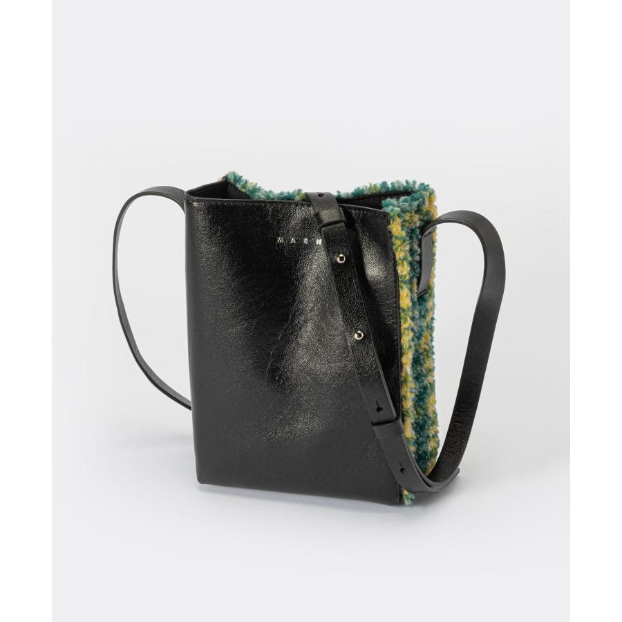 MARNI マルニ MUSEO SOFT スモールショルダーバッグ  ブラック×グリーン MARNI（マルニ） MARNI SBMQ0064Q0 P4831 ショルダーバッグ レディース