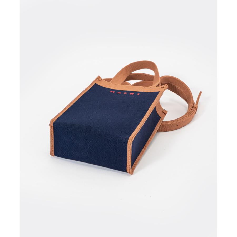 MARNI(マルニ) ショルダーバッグ ジャカードニットショルダーバッグ SBMQ0067A0P4602 ネイビー×ブラウン 2way MARNI（マルニ） MARNI SBMQ0067A0 P4602 ショルダーバッグ メンズ