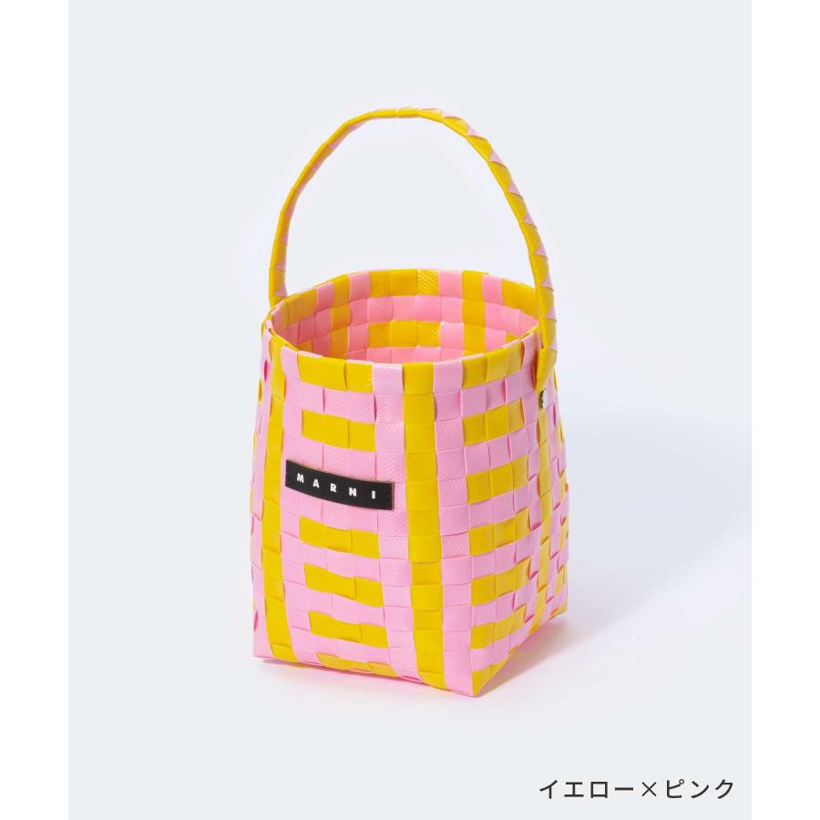 MARNI MARKET かごバッグ ピンク イエロー マルニ MARNI ハンドバッグ かごバッグ ポッドキッドバッグ