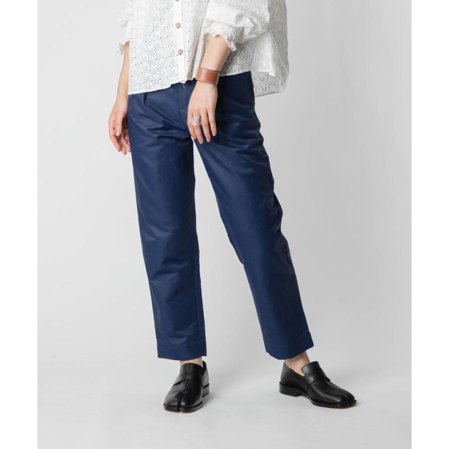 マルニ MARNI PAMA0317X0 UTN903 ロングパンツ レディース ボトムス テクニカル コットンリネン パンツ プリーツ クロップド ルーズフィット 36 38 40 爆買_10