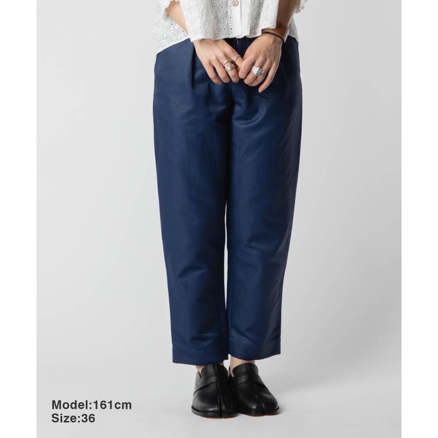 マルニ MARNI PAMA0317X0 UTN903 ロングパンツ レディース ボトムス テクニカル コットンリネン パンツ プリーツ クロップド ルーズフィット 36 38 40 爆買_8