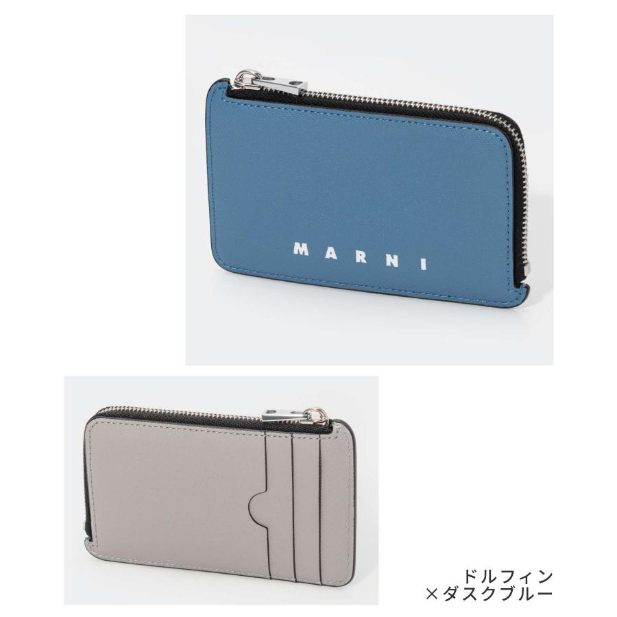 新品・未使用　MARNI カードケース ブラック レザーカードケース、マルニメンディング刺繍入り | Marni