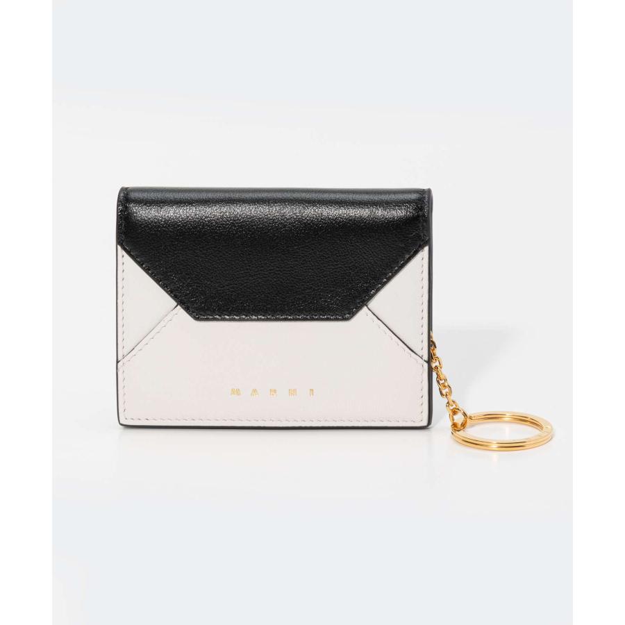 特価　未使用品・美品　MARNI PVC カードケース　 ブラック×ブルー マルニ クレジットカードケース メンズ オリガミ バイカラー