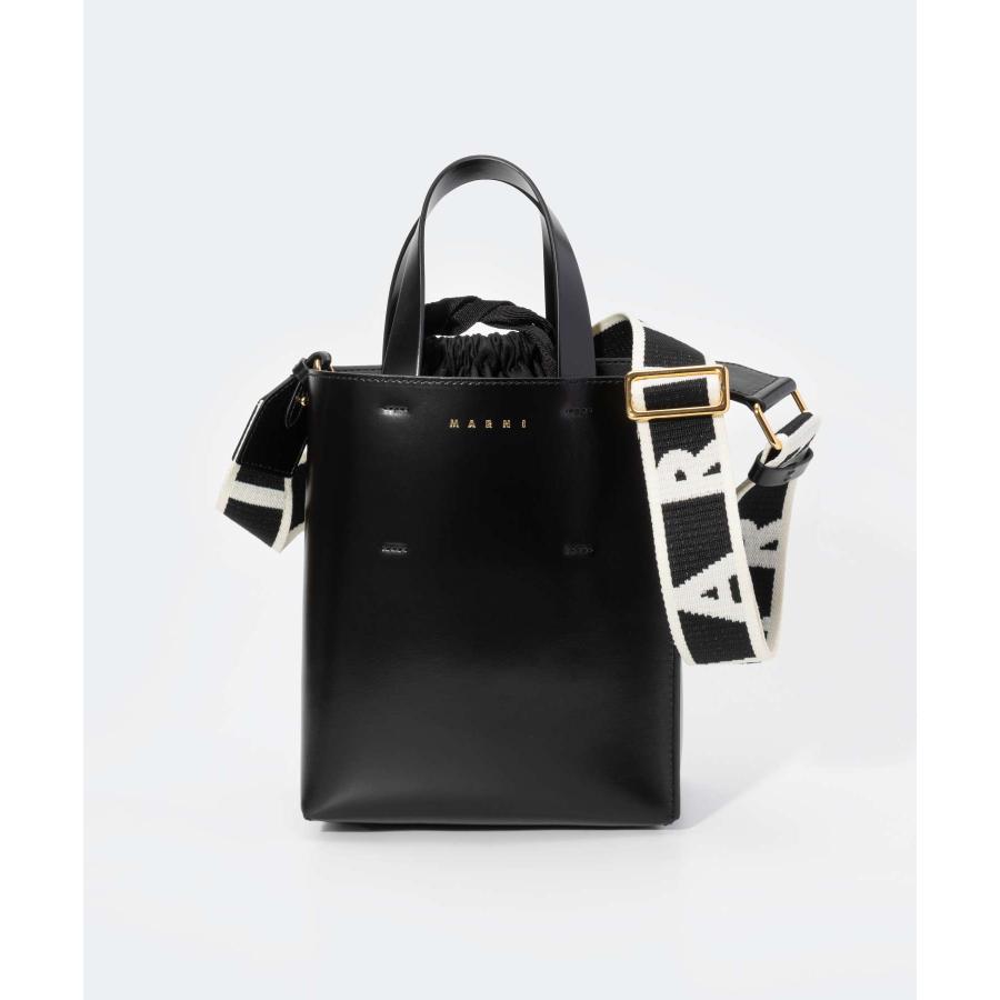 マルニ MARNI SHMP0039U1 LV639 トートバッグ レディース バック ミュゼオ ミニ 3way シンプル  MUSEO BAG MINI ブラック 爆買の画像