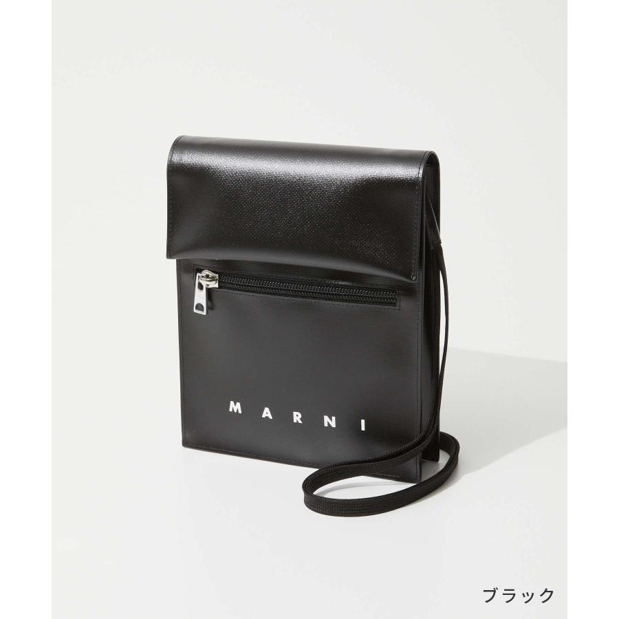 マルニ MARNI SBMQ0036A1 P5769 ショルダーバッグ メンズ バッグ ミニショルダー サコッシュ ポシェット ブラック リーフグリーン｜u-stream｜04