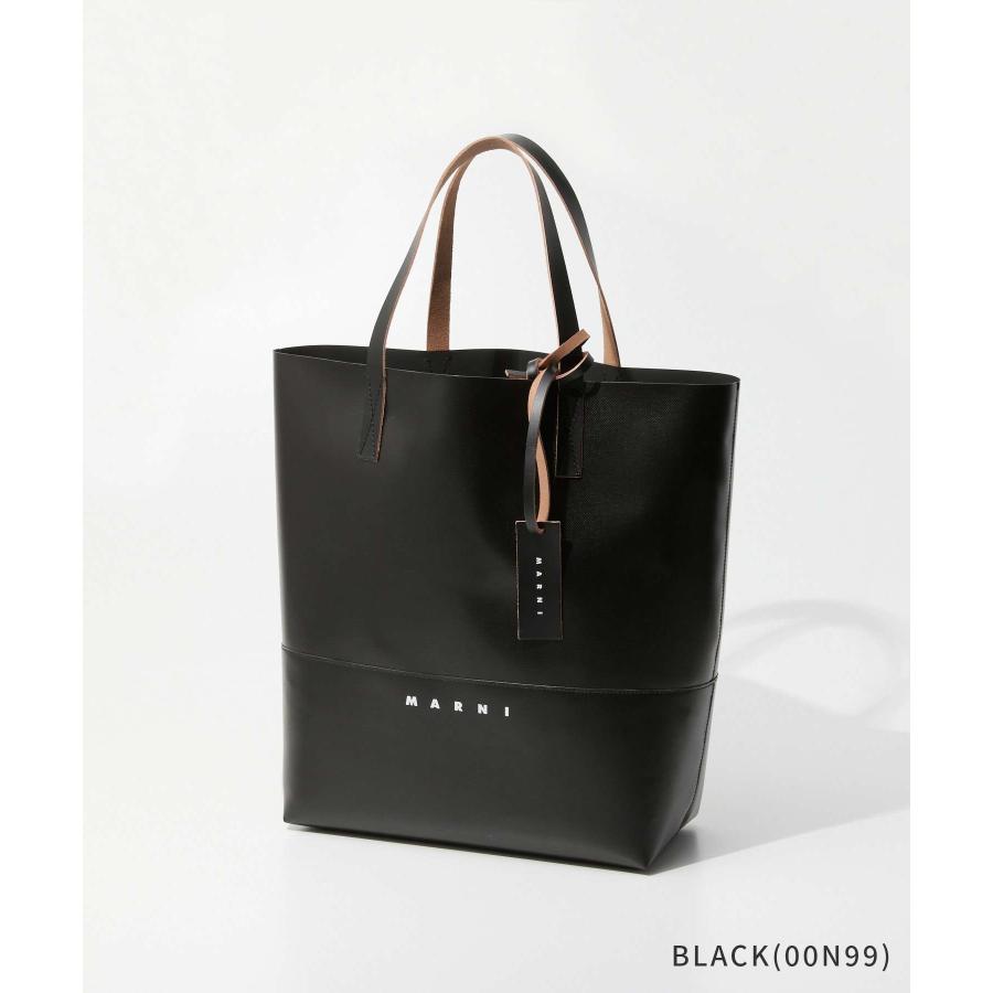 MARNIマルニ トートバッグブラックA4可 大容量 レザー メンズ レディース MARNI（マルニ） MARNI North/South OPEN TOP SHOPPER BAG オープン