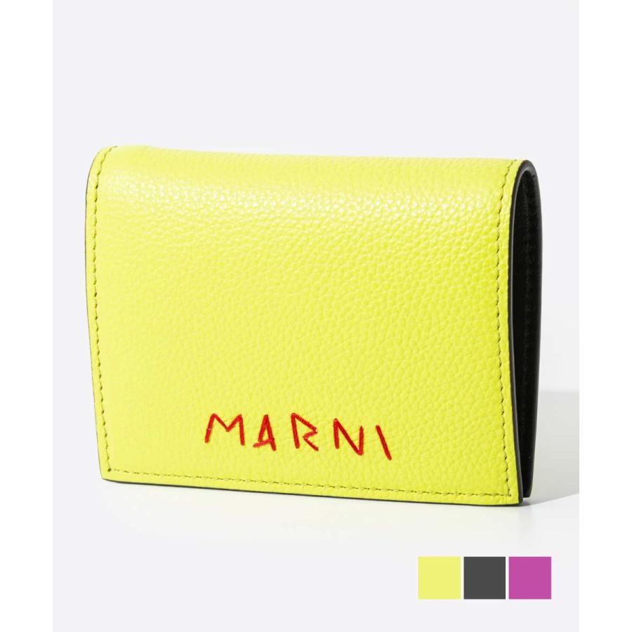 即購入可　マルニ　小さめ財布 MARNI 【並行輸入品】マルニ 財布 三つ折り財布 レディース トリ
