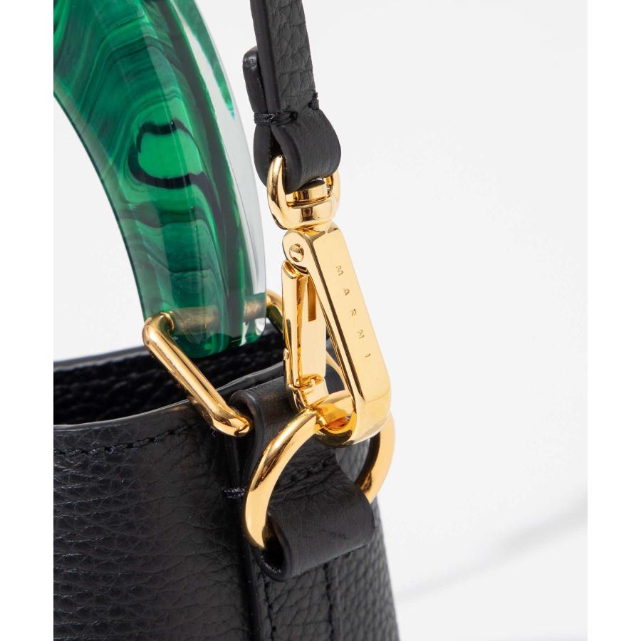 美品✨MARNI マル二 Venice ブラック ハンドバッグ スモールバック MARNI / マルニ ： VENICE HOBO SMALL SCMP0065U0LV688