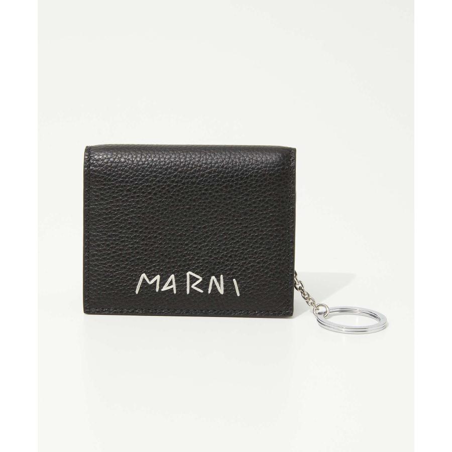 MARNI 黒 レザー キーケース MARNI（マルニ） MARNI PFMO0082U2 P6533 カードケース KEY HOLDER W