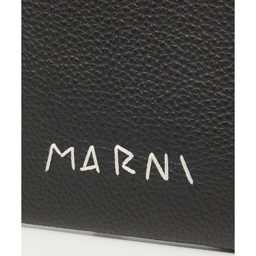 MARNI マルニ ジップアラウンドウォレット 黒 PVC MARNI＞ ZIP AROUND WALLET/ジップ アラウンド ウォレット