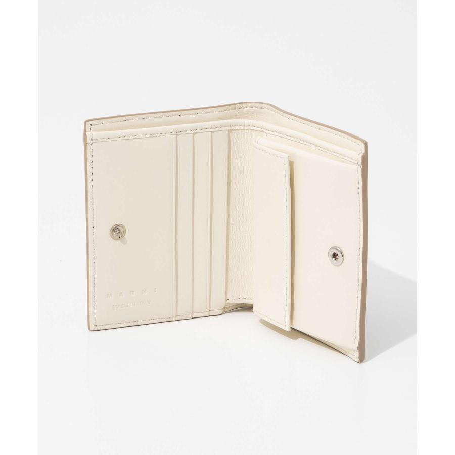 【美品】MARNI 二つ折りコンパクト財布 ビルフォールド プリズマ アイボリー MARNI マルニ PFMI0098Q0 P5298 二つ折り財布 BIFOLD メンズ