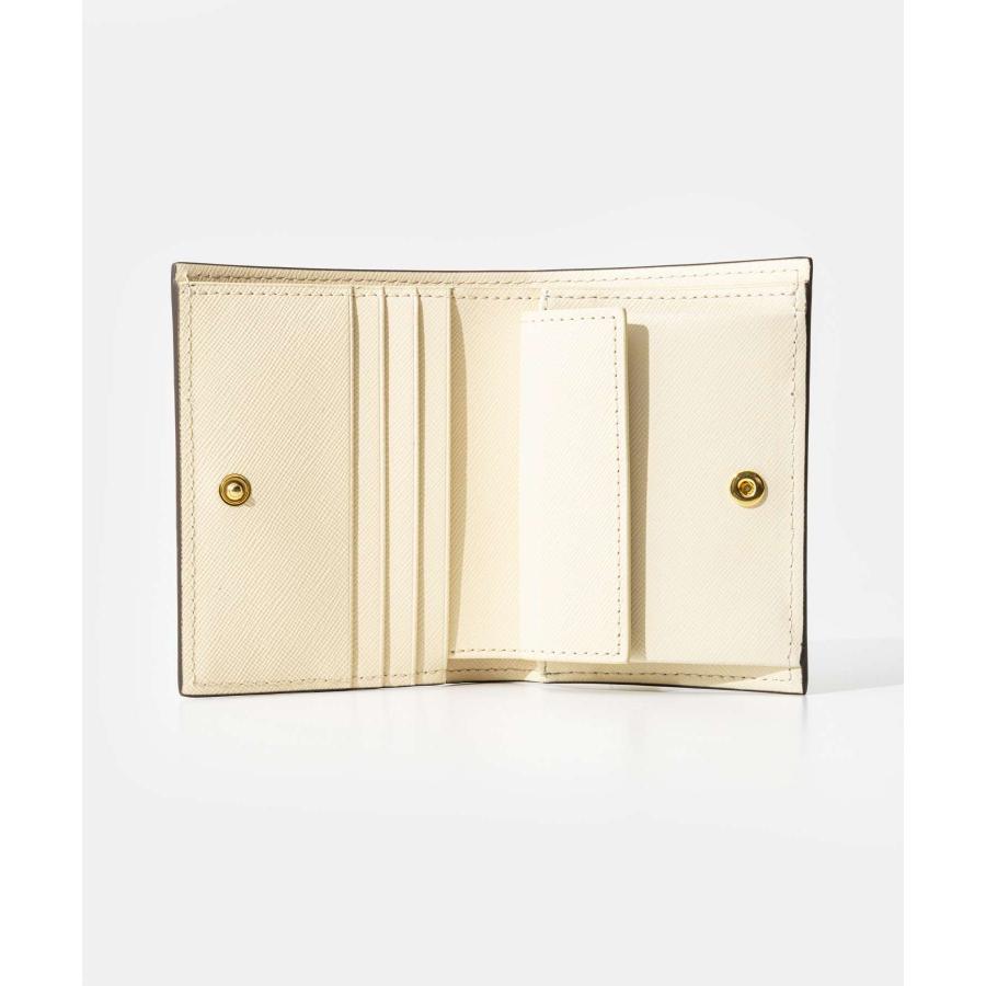 MARNI ホワイトレザー 二つ折り財布 ホワイト サフィアーノレザー 二つ折りウォレット | Marni
