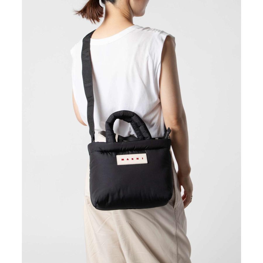 マルニ MARNI PUFF E/W TOTE BAG パフ トートバッグ BMMP0131U2 P8068 ショルダーバッグ メンズ レディース バッグ ブラック | MARNI | 12