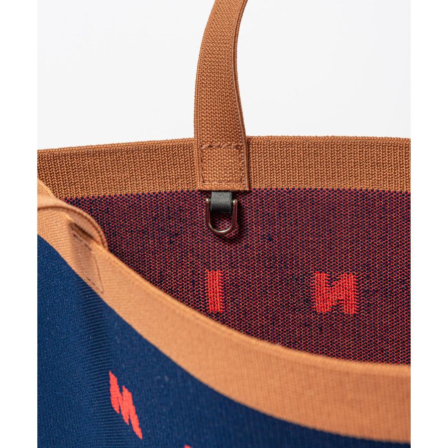 マルニ MARNI SHMQ0033A0 P4602 トートバッグ メンズ バッグ ジャガード ショッピングバッグ ネイビー×ブラウン カーキ×ブラック 爆買の画像