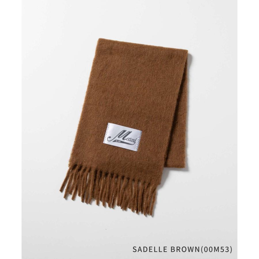 Marni ブラウンアルパカスカーフ MARNI マルニ マフラー スカーフ ブラッシュドアルパカ製