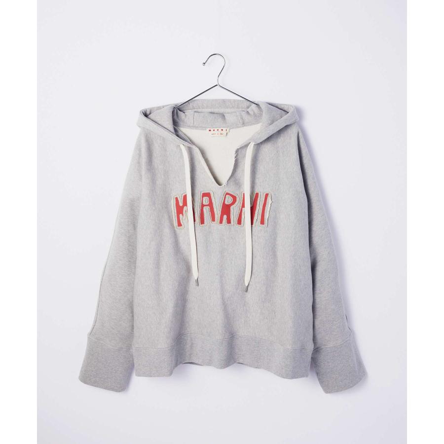 マルニ MARNI FLJE0129PY USCU55 パーカー メンズ トップス 長袖 プルオーバー スウェット インレイ レタリング 裏起毛 シンプル コットン 爆買の画像