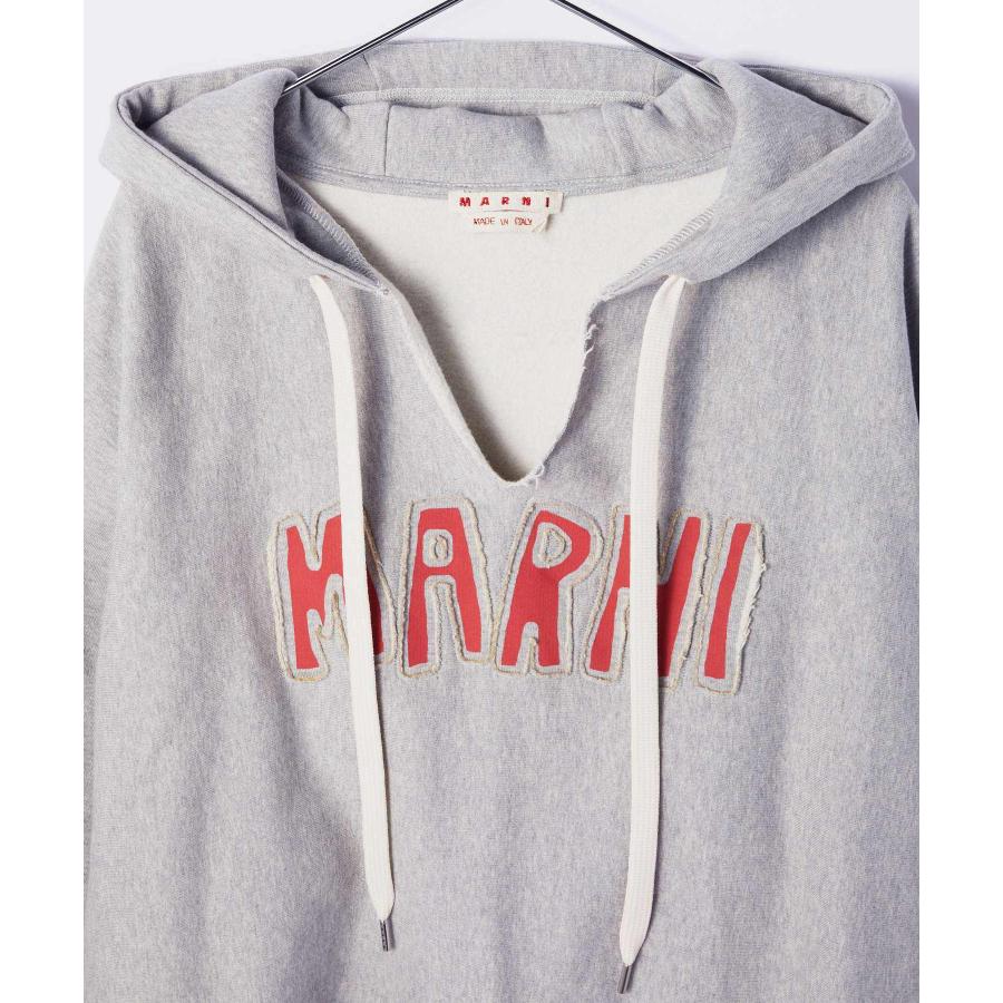 マルニ MARNI FLJE0129PY USCU55 パーカー メンズ トップス 長袖 プルオーバー スウェット インレイ レタリング 裏起毛 シンプル コットン 爆買の画像
