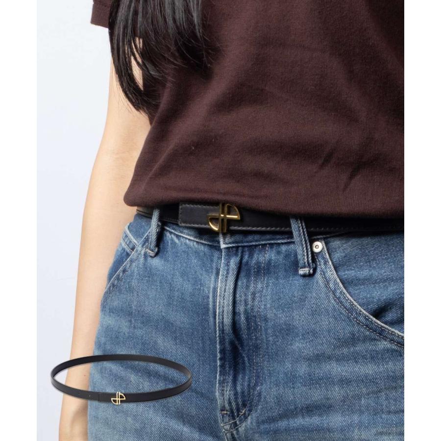 パトゥ PATOU THIN JP BELT レザー ベルト BE0025008 ロゴ モノグラム レディース ファッション小物 | PATOU